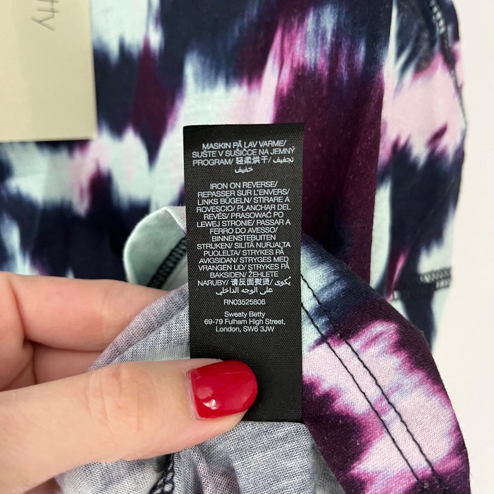 Sweaty Betty Easy Peazy Blue Flow Print Sustainable Vest Tank Top 8-10 - Picture 11 of 13